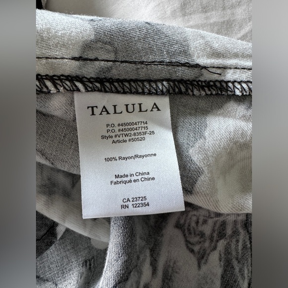 ARITZIA TALULA Roppongi Dress Floral Mini Dress Elastic Waist Black Size Small - Picture 8 of 14